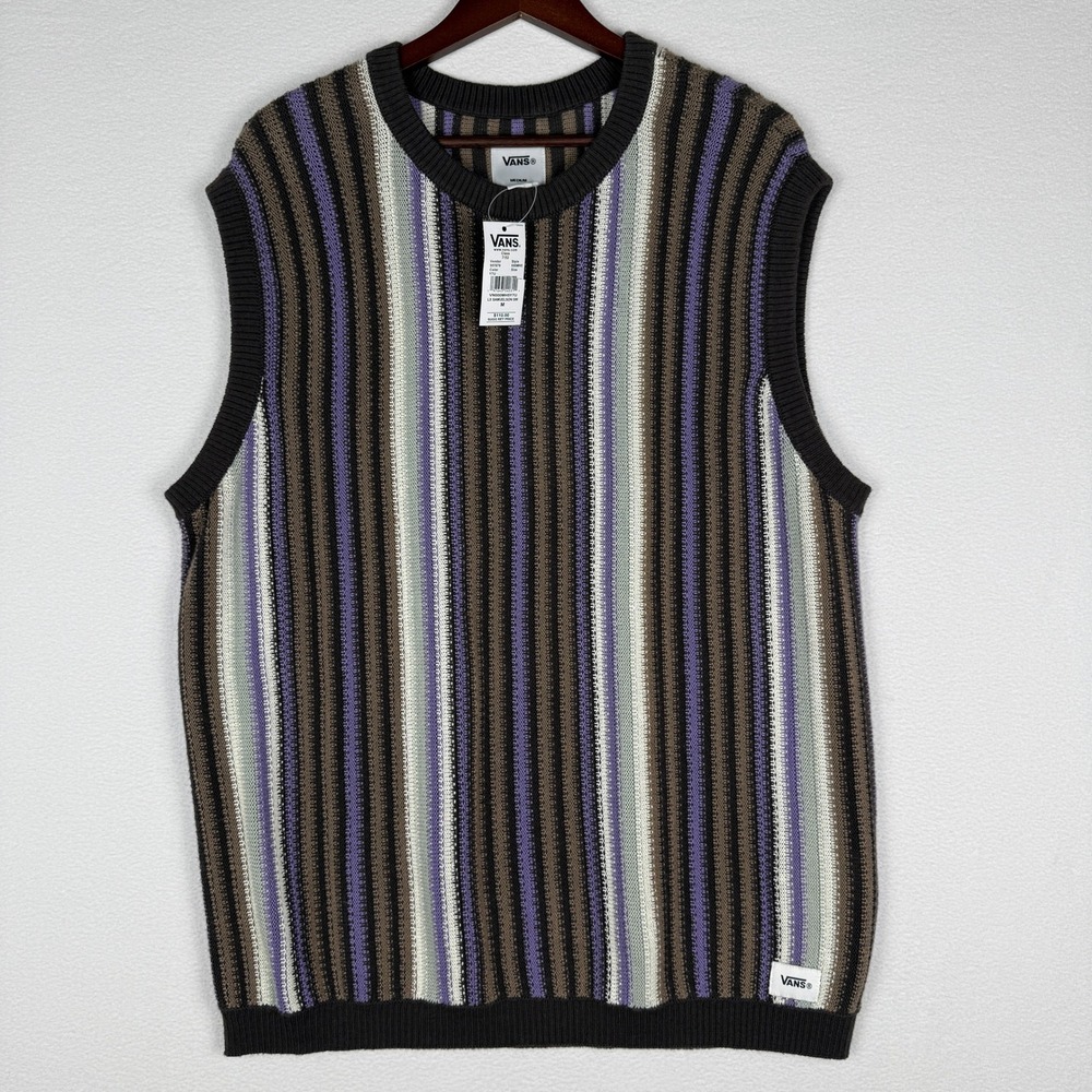 NEW Vans Premium Samuelson Sweater Vest Mens M Br… - image 2